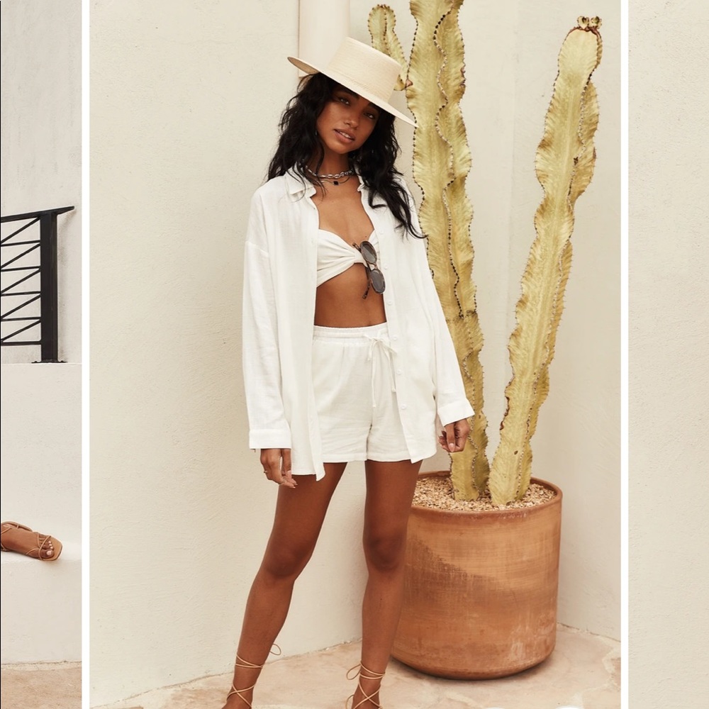 ✨NWT✨ LITTLE SECRETS WHITE LINEN SHORTS